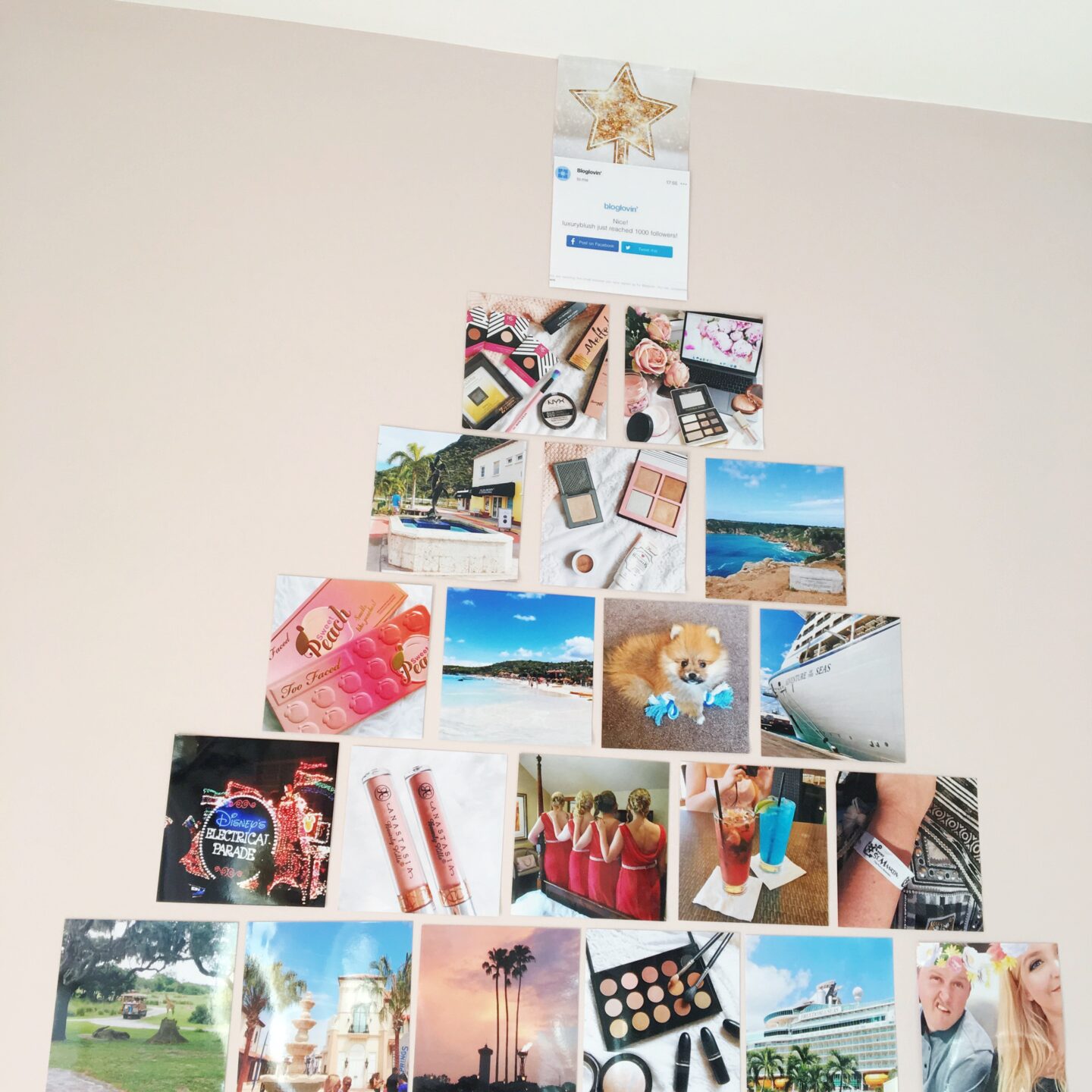 A Christmas Tree Photo Wall with Printiki | On Wall