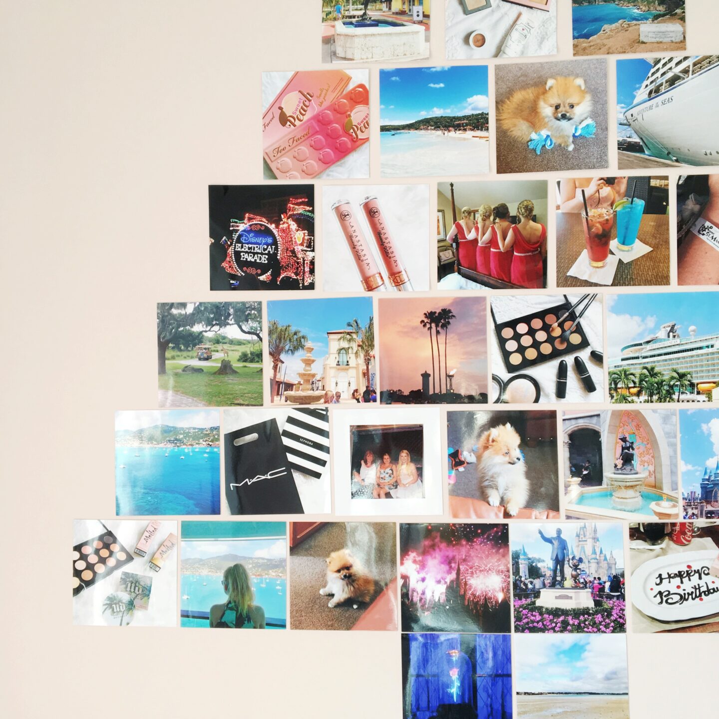 A Christmas Tree Photo Wall with Printiki | Prints