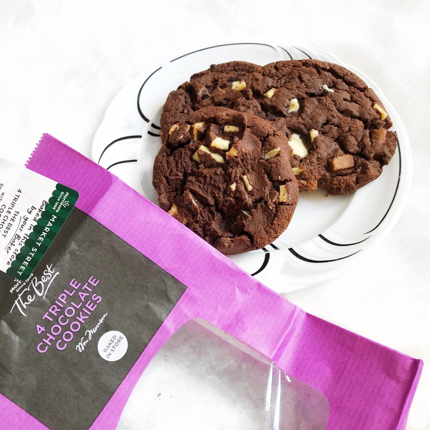 Morrisons Triple Chocolate Cookies 