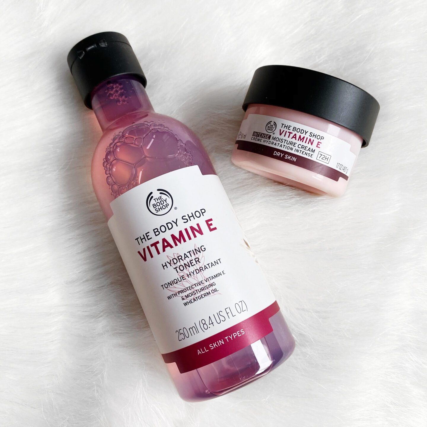 The body shop vitamin E toner and moisturiser
