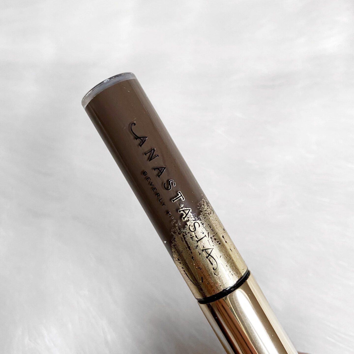 Close up of packaging of the Anastasia Beverly Hills Dipbrow in medium brown 