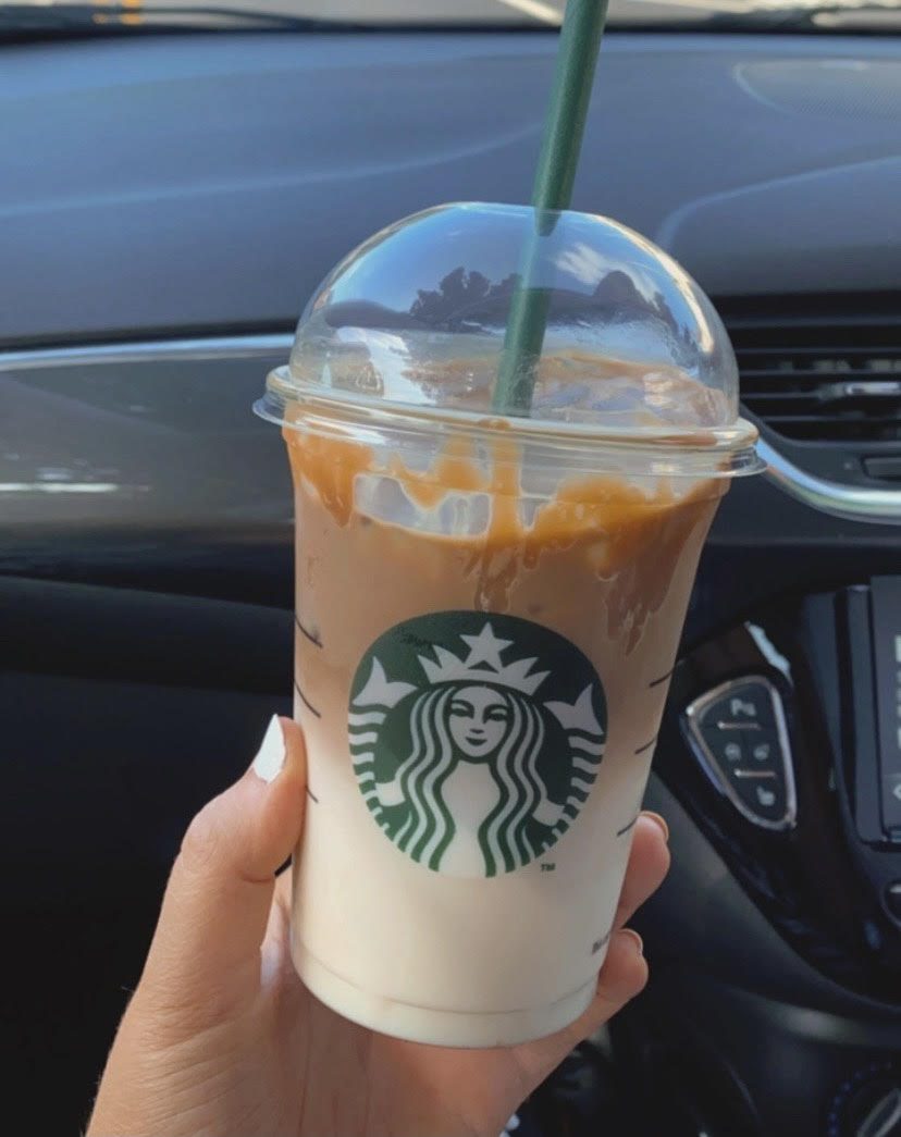 A starbucks iced caramel macchiato